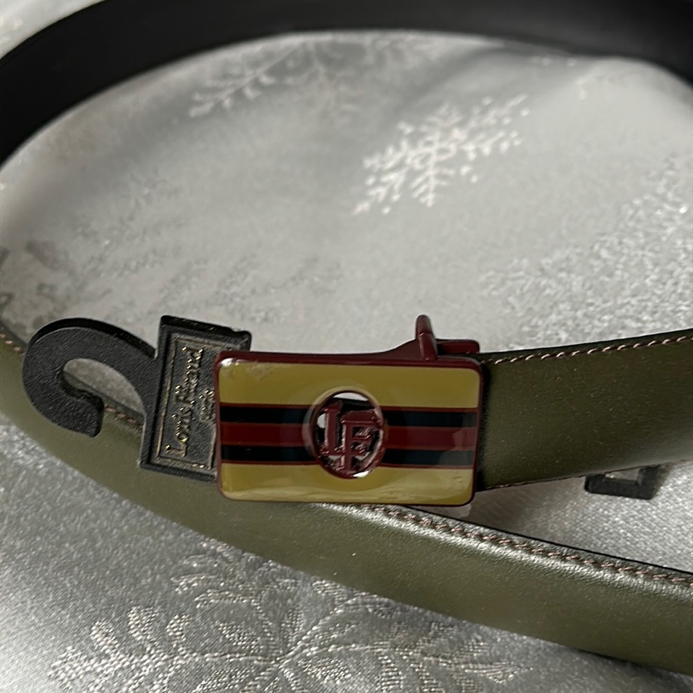 Vintage 80s Louis Feraud green beautiful Belt